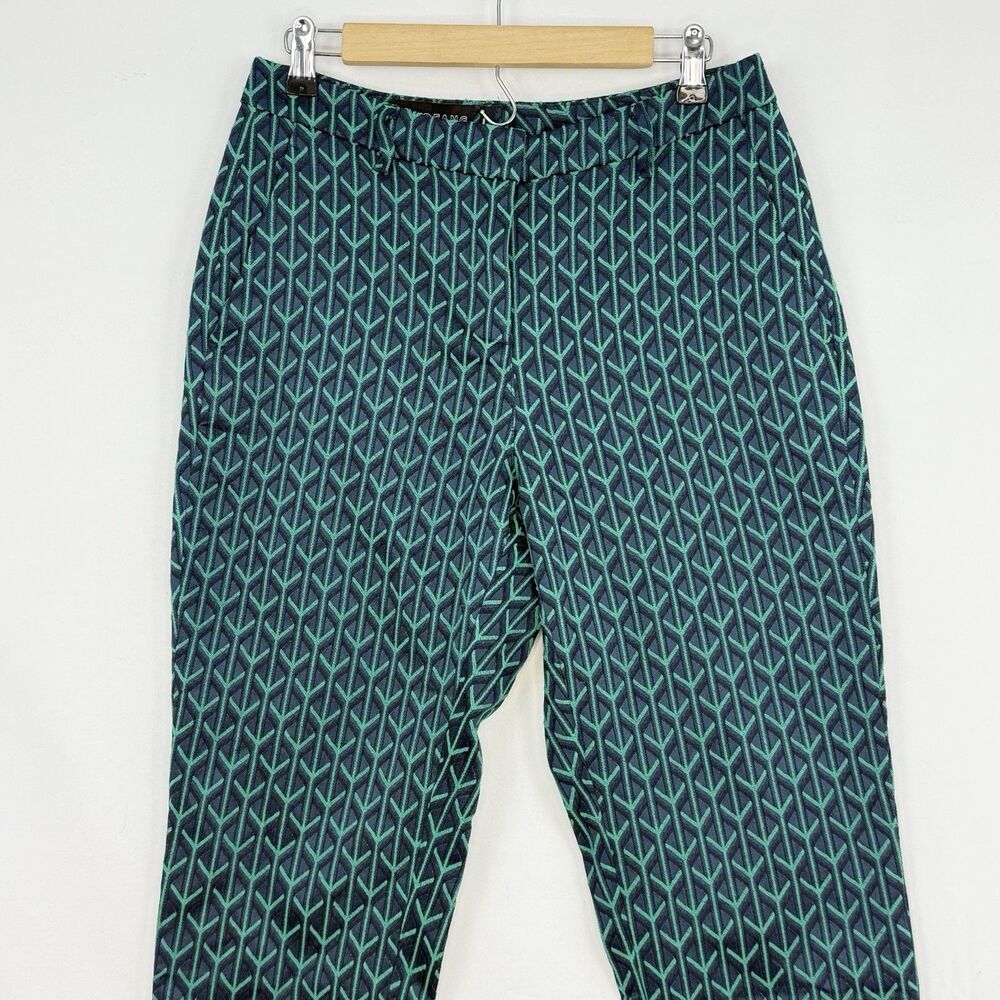 WILDFANG Women’s Slim Pant Green Multi Size 8 Empower Jacquard NWOT - Picture 12 of 16